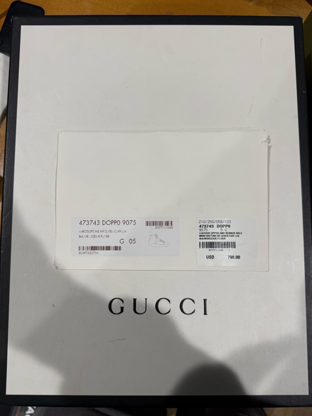 Gucci White High-Top Sneakers with Red & Green Web and Crystal Buckle - Picture 9 of 12